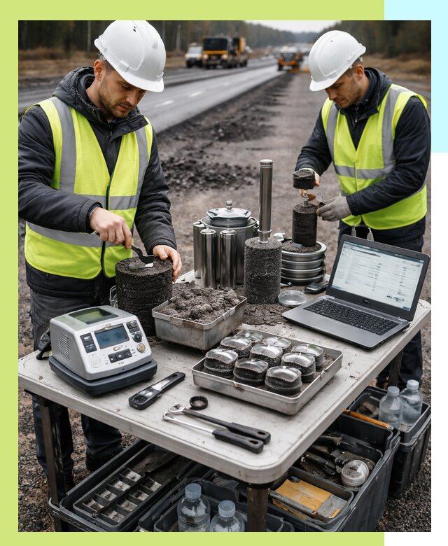 Сертификация асфальта: испытания и подтверждение в Фрязине