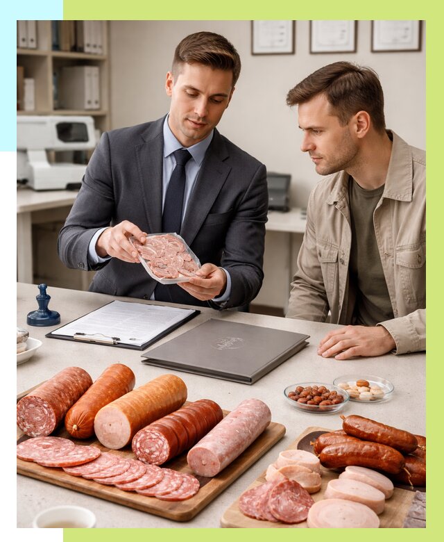 Сертификация колбасных изделий в Фрязине от 7789 р. | Алешин-Фрз