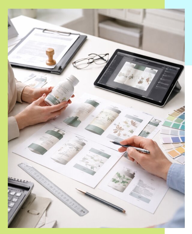 Профессиональная разработка дизайна и текста этикетки продукции в Фрязине